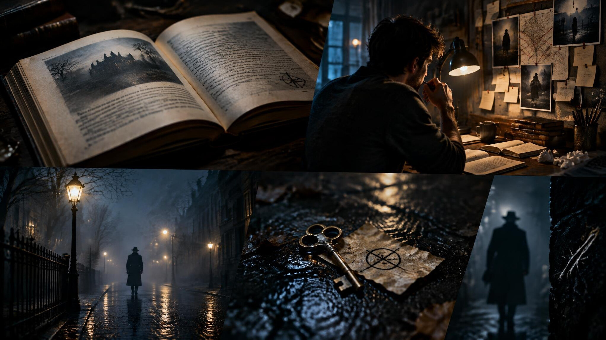 open mystery book pages